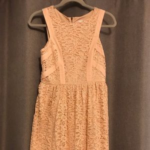 Blush and silver lace Xhiliration dress